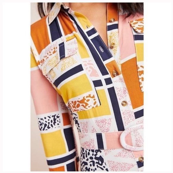 THE ODELLS Nouveau Shirt Dress Geo Print - Picture 4 of 12